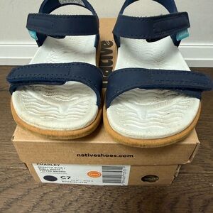 Native Kids Charley Sandals in Navy Blue